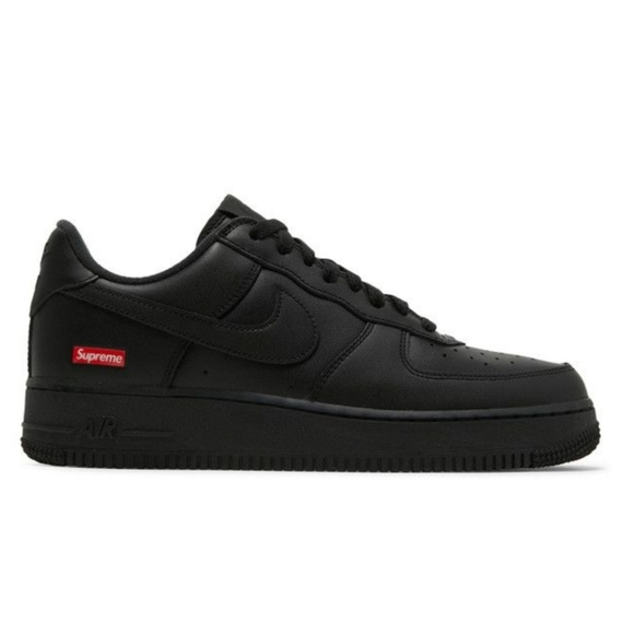 Supreme x Air Force 1 Low Box Logo Black Size 7.5 - Picture 1 of 9